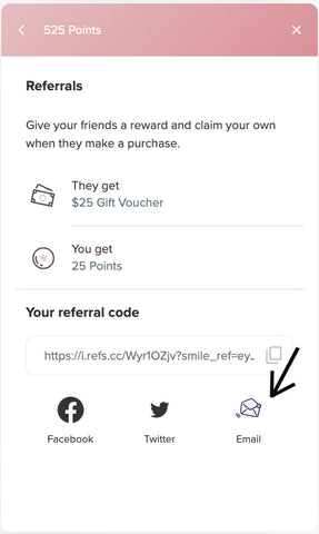 Leina and Fleur Online Shopping Customer Loyalty Program - How To Refer A Friend by Email